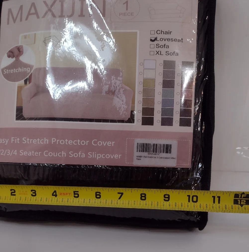 Maxijin Stretch Loveseat Cover in Dark Brown